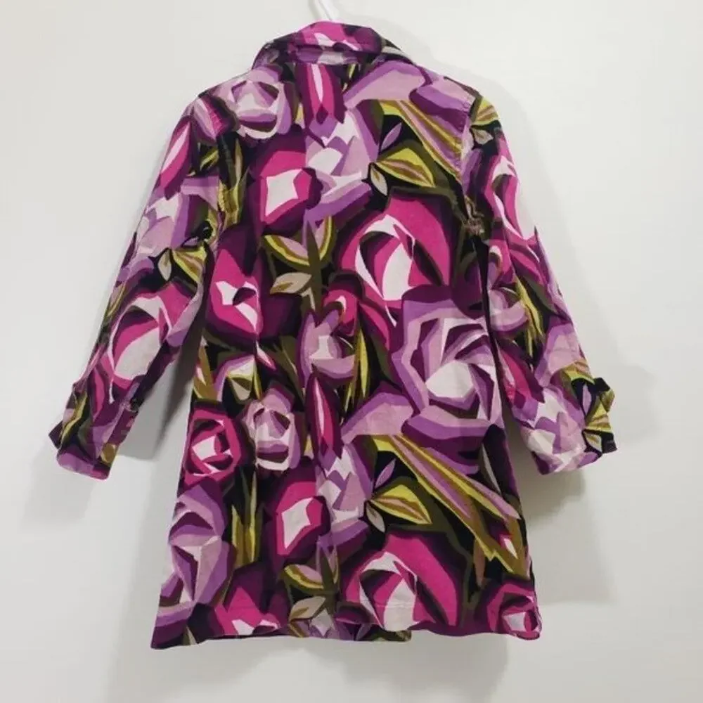 Missoni for Target floral trench velvet feel double breasted‎ coat girls 2T - 3T